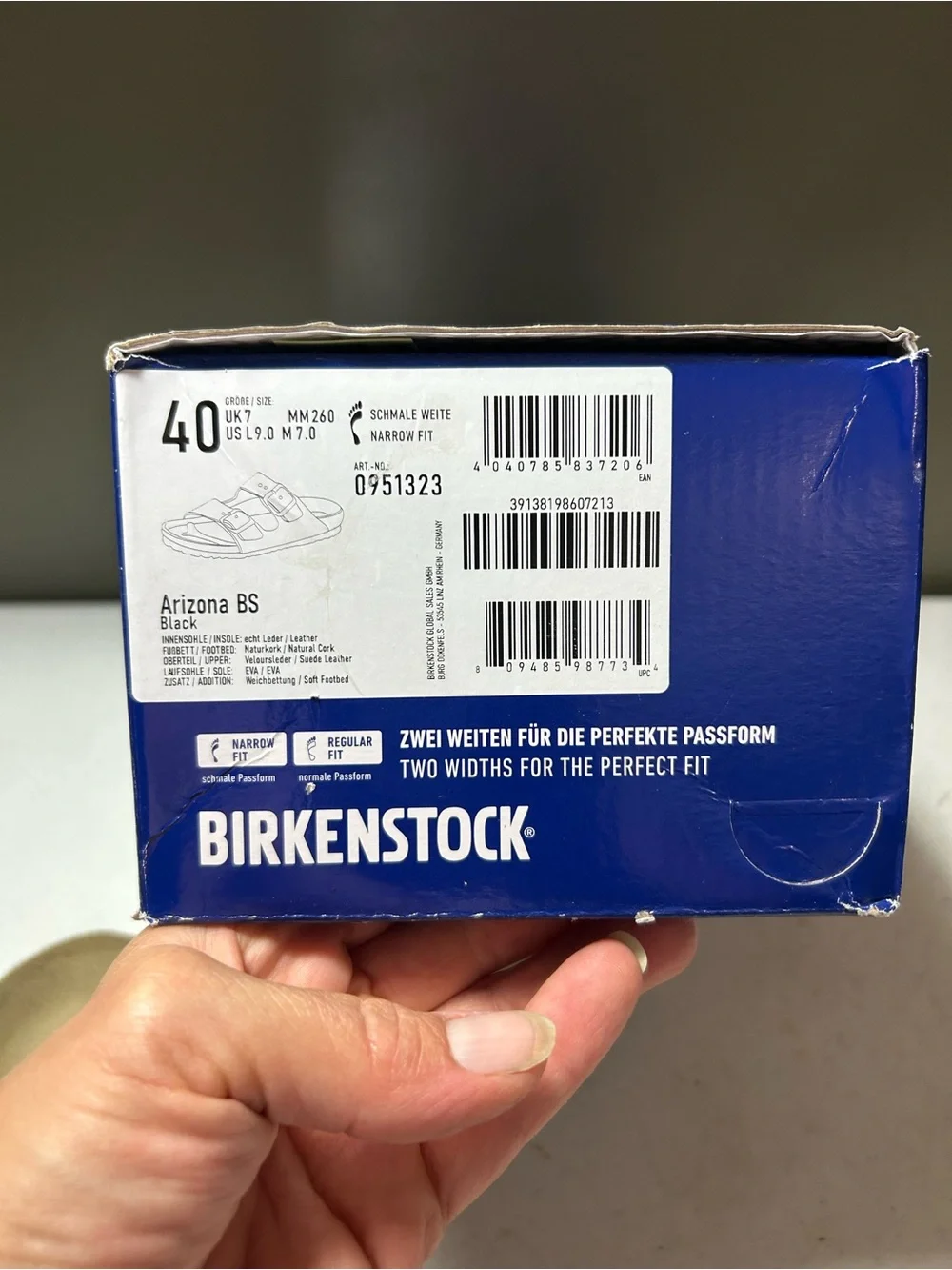 New Birkenstock Arizona women’s black suede sandals size 40 EU 9-9.5 Narrow